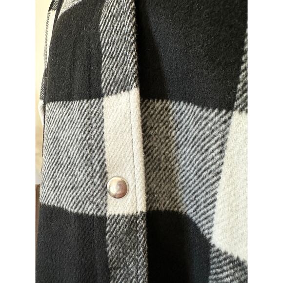 Divided H&M black/white plaid hooded jacket, size small - Picture 6 of 15